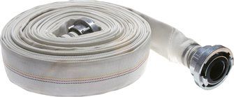 Plat oprolbare slang / brandweerslang voor bouw en industrie met Storz koppelingen