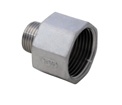 Neusstuk RVS bi. bu. 1/2" x 1/2"