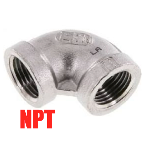 Knie RVS NPT 90º bi.bi