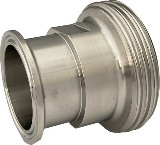 Tri-clamp verloopkoppeling met DIN11851 draadstuk melkkoppeling