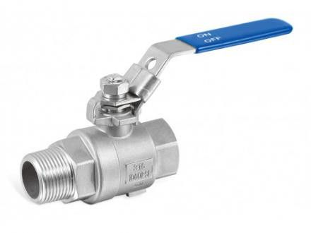 Kogelkraan RVS 316 2-delig bi.bu 3/8"