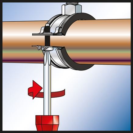 Buisklem staal verzinkt met rubber inlage | 130 - 137mm