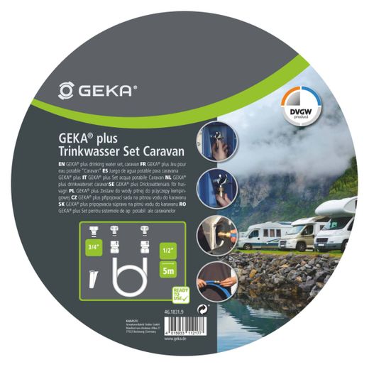 Geka plus drinkwaterset Camper / Caravan 1/2" DWGW  L= 10 meter + tas
